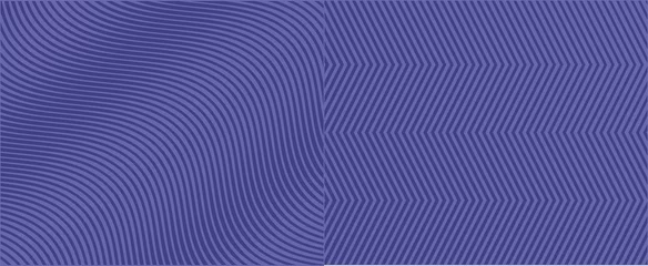 Cercles muraux Pantone 2022 very peri Fond de couleur très tendance avec des rayures diagonales ondulées en zigzag. Illustration vectorielle..