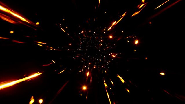 Burning Fire Spark Particles