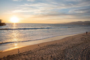 Santa Monica Beach California - obrazy, fototapety, plakaty