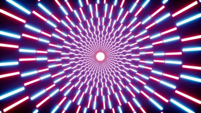 Flashing Red and Blue Dotted Lights