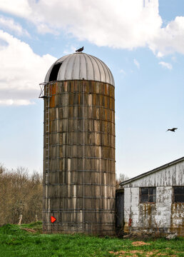 Abandoned Old Silo on an Farm in Connecticut, United States