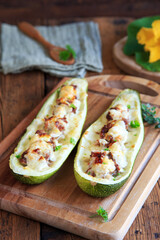 überbackene zucchini