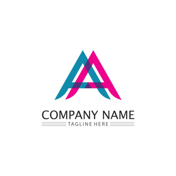 A Letter and font Logo design Template 