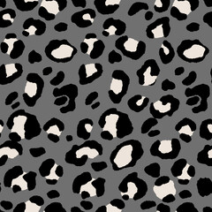 Abstract modern leopard seamless pattern. Animals trendy background. Color decorative vector stock illustration for print, card, postcard, fabric, textile. Modern ornament of stylized skin