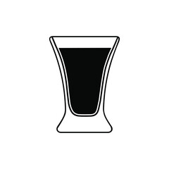 Shot Glasses icon vector. Drinking Illustration sign. Bar Illustration sign.