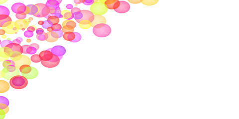 Colourful Circles Bubbles with Pattern Background in different Colours and Shapes