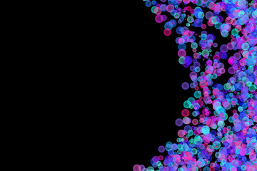 Colourful Circles Bubbles with Pattern Background in different Colours and Shapes