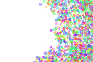 Colourful Circles Bubbles with Pattern Background in different Colours and Shapes