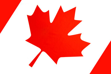 Flag of Canada. Canadian symbols. Background for text about Canada
