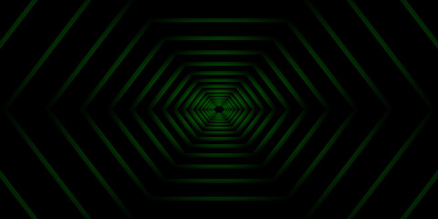 Hexagon Background. A Tunnel in different Shapes an Colours
