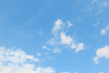 Fototapeta na wymiar White clouds disperse on blue sky background ,in a clear day