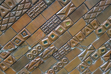 Naklejka premium the geometry tiles close-up design for modern lifestyle