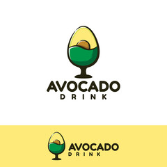 Avocado drink art illustration