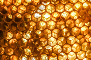 Bee honeycomb is a very beautiful natural pattern. Background texture from wax.