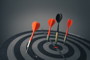 Bullseye is a target of business. Dart is an opportunity and Dartboard is the target and goal. So...
