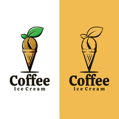 Coffee Ice cream art illustration