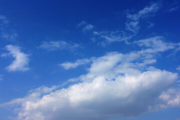 Naklejka na ściany i meble Beautiful blue sky and clouds background. 