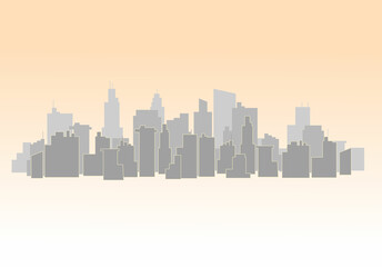 Cityscape background. The background is a silhouette of the city for a website or banner. Concept for a car rentals website for around the world.Vector illustration