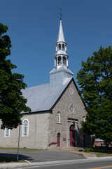 An old church on a blue sky