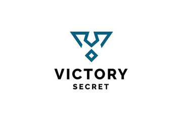 Initial letter V logo design vector illustration.