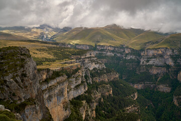 Fototapeta na wymiar The Añisclo Canyon is part of Ordesa and Monte Perdido National Park