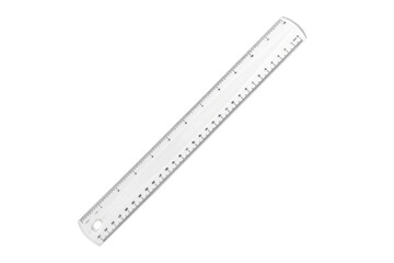 School ruler 30 cm, 12 inches. Ruler set 30 cm 12 inches. Measuring tool. Line scale. Mesh cm,...