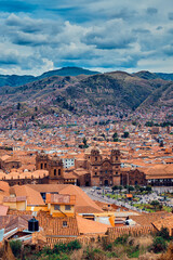 Plaza de Armas in Cusco, Peru. Top view. - 516378326
