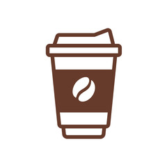 simple coffee cup vector For the hot drink menu in the cafe