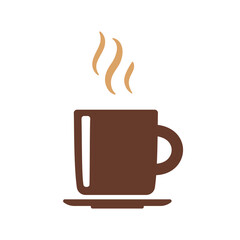 simple coffee cup vector For the hot drink menu in the cafe