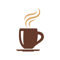 simple coffee cup vector For the hot drink menu in the cafe
