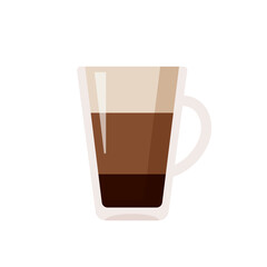 Hot coffee mug vector. Popular drink menu in the cafe For drinking to wake up in the morning