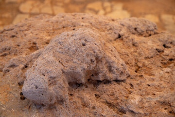Ancient archaeological site in Crete with stone ruins