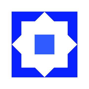 Vector of a heptagonal shape star design.