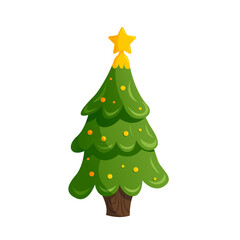 Christmas tree illustration isolated on white background. Merry Christmas and Happy New Year. 