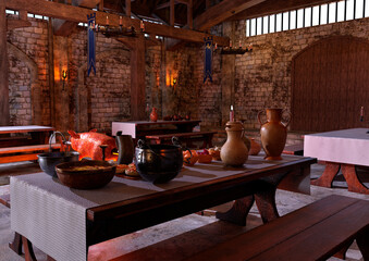 3D Rendering Viking Hall