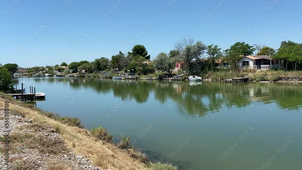 Canvas Prints Maisons au bord du canal du Rhône à Sète, Occitanie