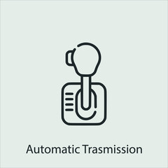 automatic transmission icon vector icon.Editable stroke.linear style sign for use web design and mobile apps,logo.Symbol illustration.Pixel vector graphics - Vector