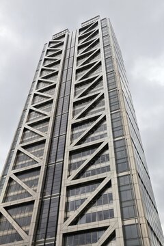 LONDON, UK - APRIL 22, 2016: Heron Tower skyscraper in the City of London. Its tenants include Salesforce cloud computing company and Harvey Nash consultancy firm.