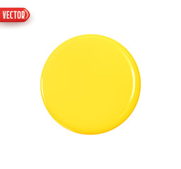 Gold coin. Yellow Money change. Realistic 3d design In plastic cartoon style. Icon isolated on white background. Vector illustration