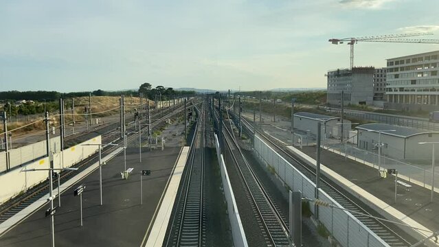 Voie ferr&eacute;e &agrave; Montpellier, Occitanie