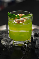 cocktail with lime