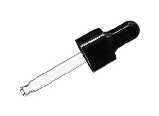 Glass dropper cap lid (with clipping path) isolated on white background