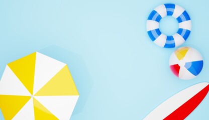 3D素材_夏の海セット