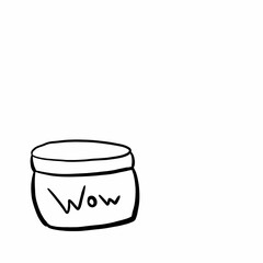 cream jar doodles cosmetics packaging