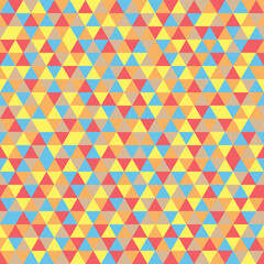 Abstract geometry triangle seamless background. Retro triangle pattern. Vector illustration
