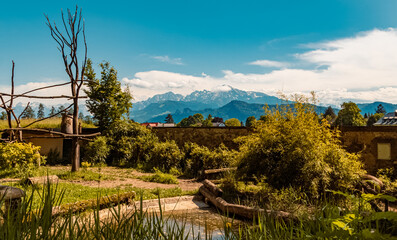 Beautiful summer view near Hellbrunn, Salzburg, Austria