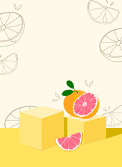 illustration of lemon and orange juice