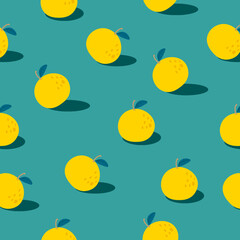 Pattern  with Lemon and slice. Design for printing.seamless pattern. colourful seamless pattern