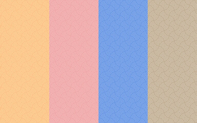 Fototapeta premium Chinese Seamless Pattern Background Set