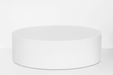 White round podium. Vector illustration.